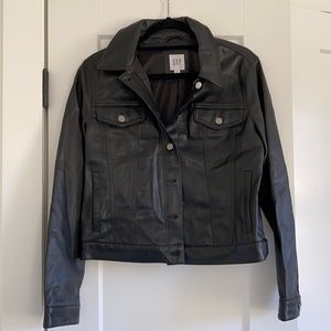 Gap Faux Leather Icon Jacket Size M NWOT